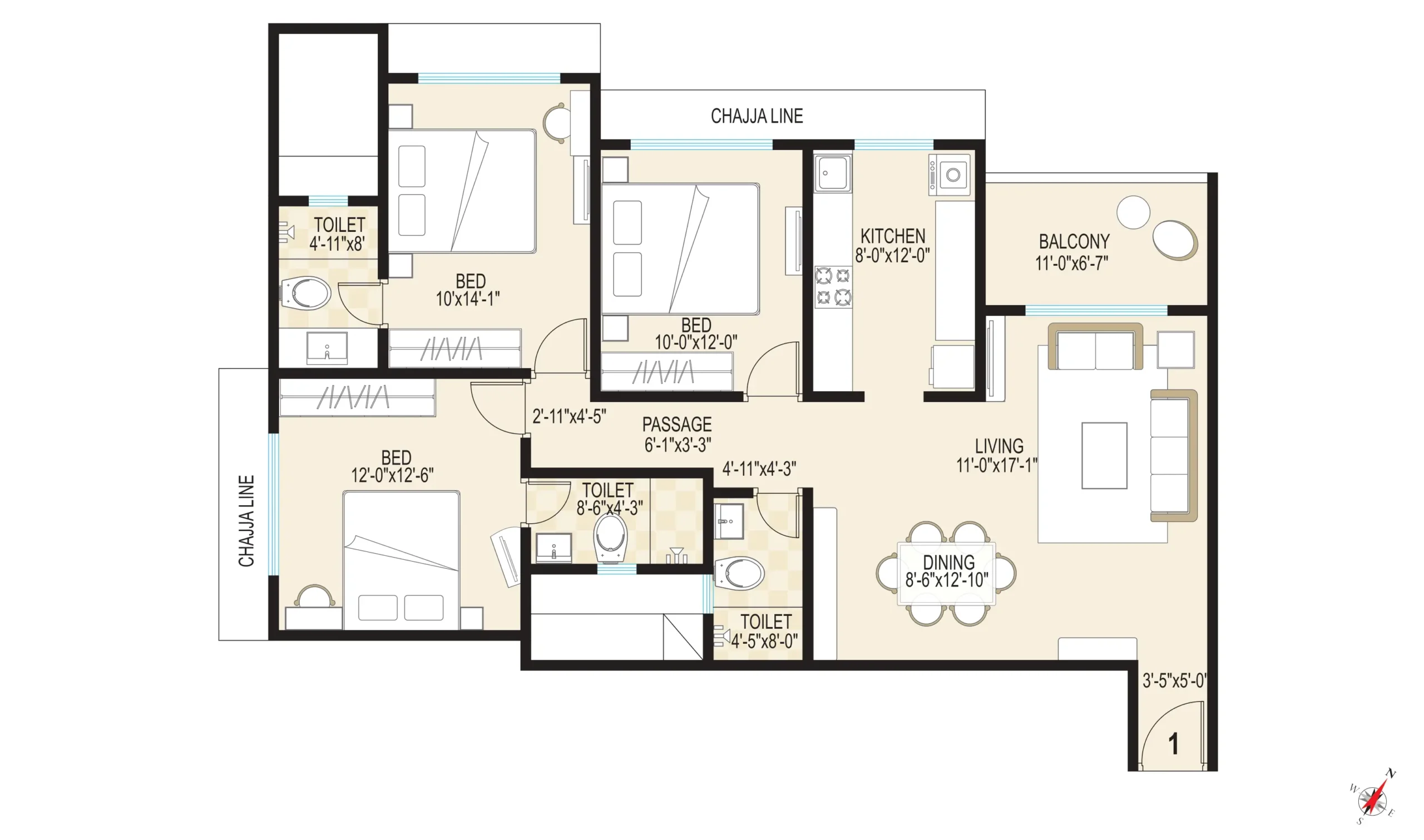 Tharwani Majestic Unit Plan